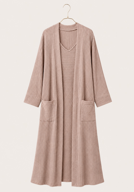 Jacquard 2 Piece Robe Night Gown Set