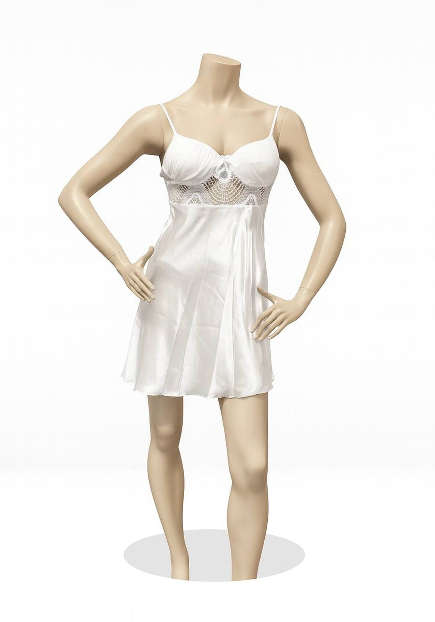 Bridal Short Night Gown And Robe Set With Lace