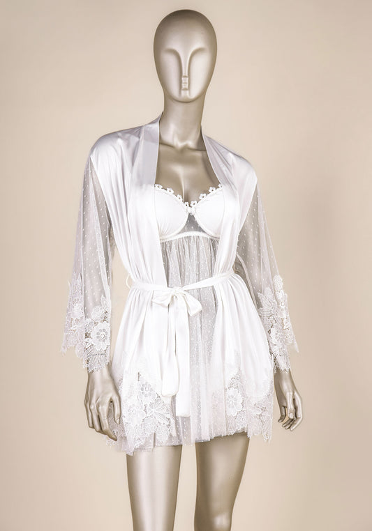 LNGR Bridal Short Robe Set