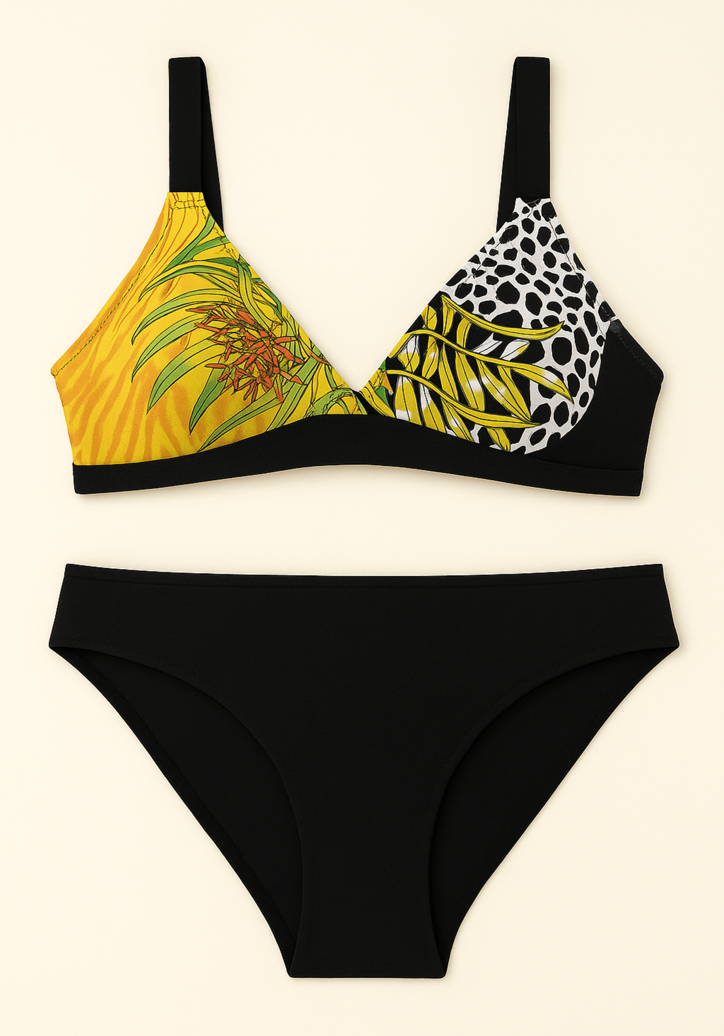 OCC Yellow Black Swimming Bikini