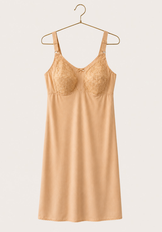 Short Cotton Underdress With Lace Cup (Extension)