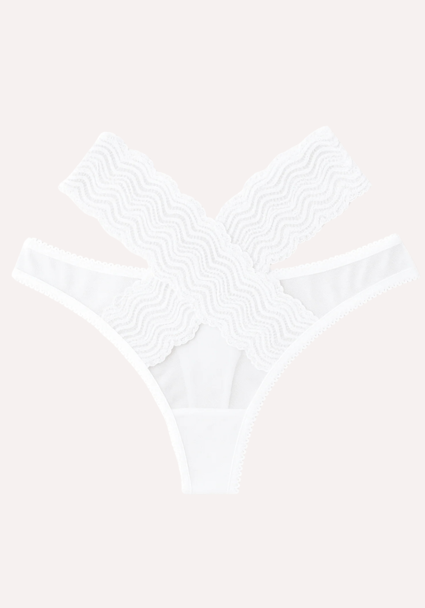 Front Back X-Lace Mesh Bikini