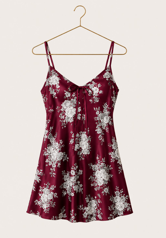 Printed Babydoll Net Back