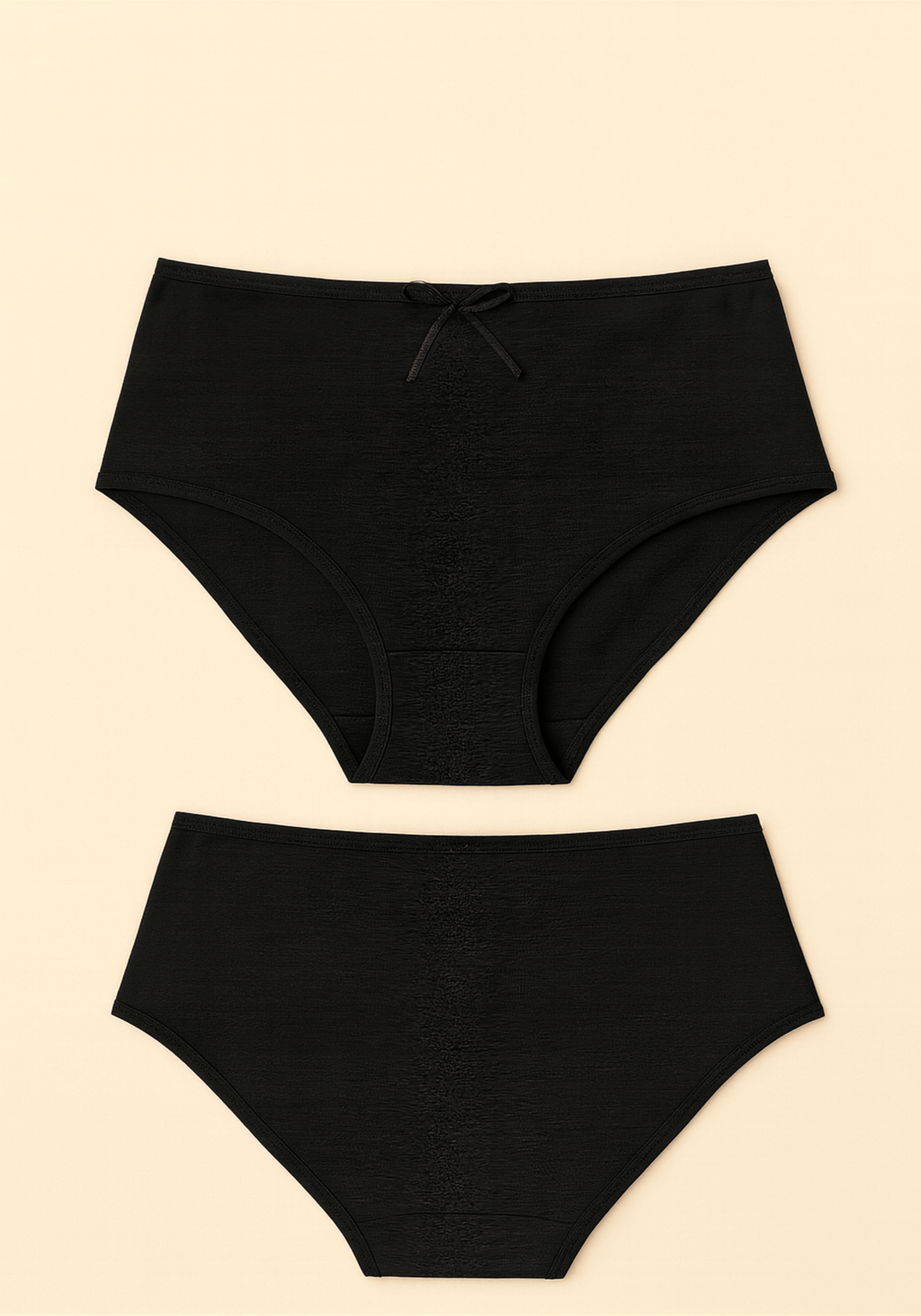 PLUS Plain Cotton Hi Waist Panties
