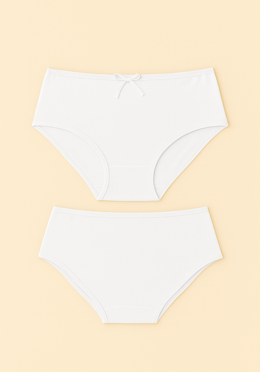 Plain Cotton Hi Waist Panties