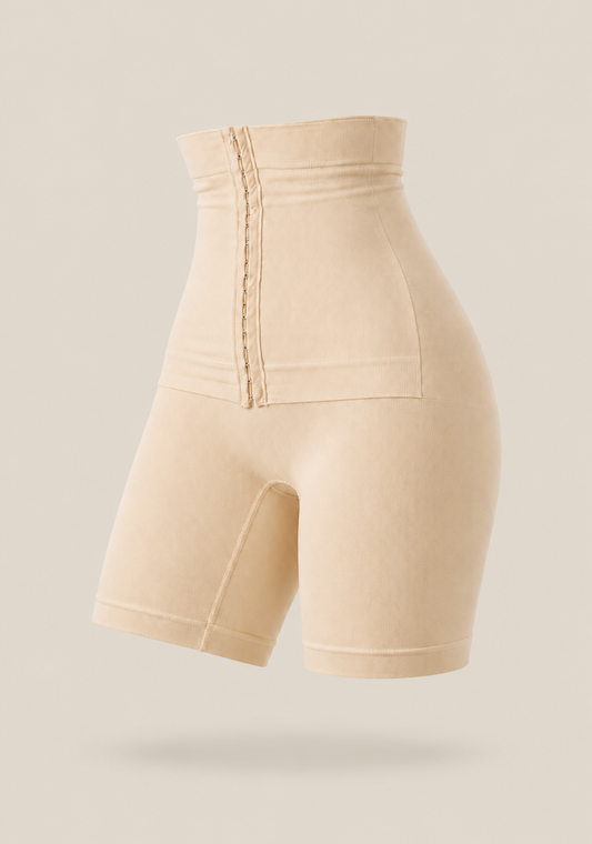 Full Tummy-Coverage Long Short Shaper With Extra Tummy Tightening Clips