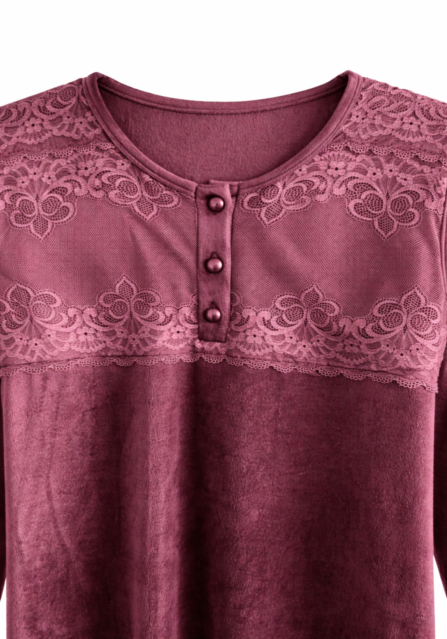 Velour Long Robe Set: Long Sleeve Long Robe And Sleeveless Nighty