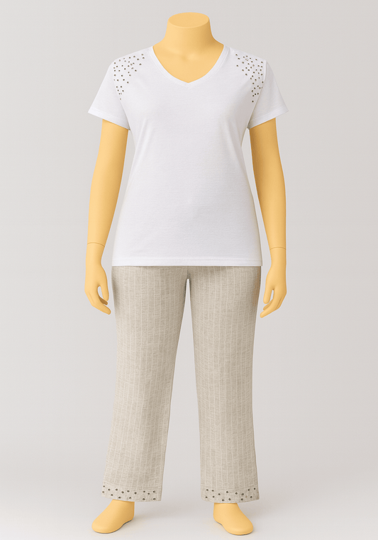 بيجامة قصيرة الأكمام من S&L