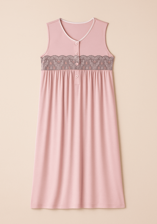 Plus Size Sleeveless Nighty