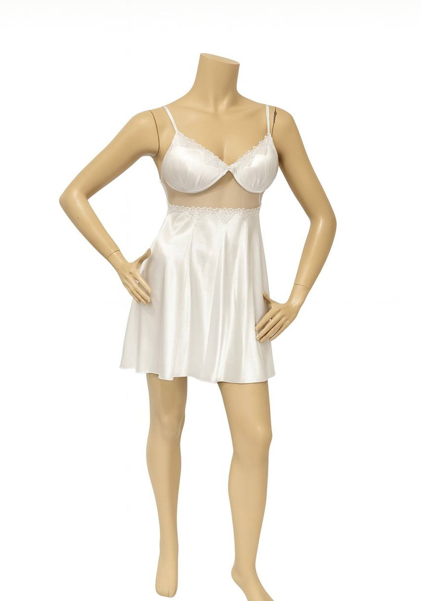 Bridal Long Night Gown And Robe Set With Lace