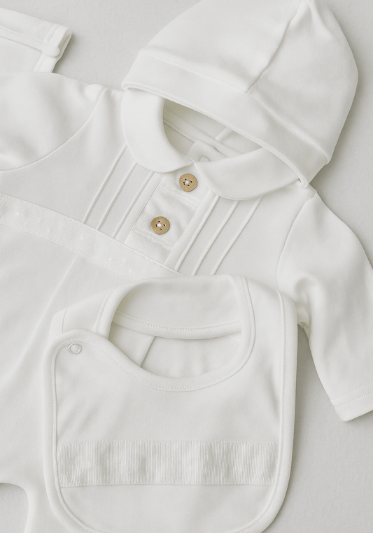 Baby Set Of 4: Romper, Cap, Banner, Blanket