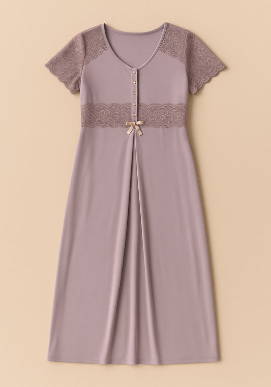 Short Sleeve Long Nighty