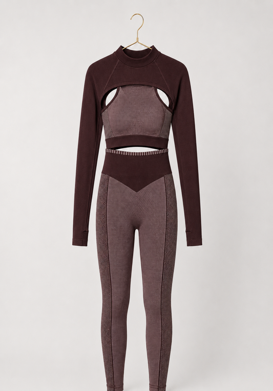 3 Pieces Sports Shaper Set: Shoulder Strap Sports Bra Top And Long Sleeve Arms And Hi Waist Leggings Shaper