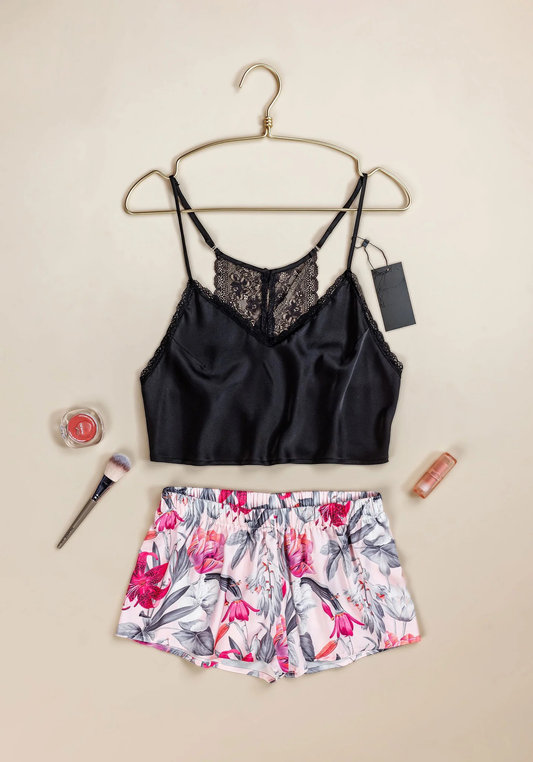 LNGR Satin Short Set
