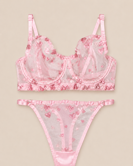 Bridal C-Cup Bra Set
