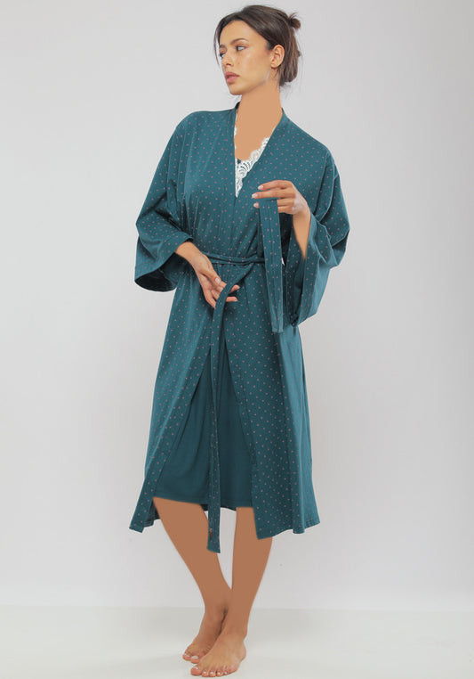 Maternal Long Robe Set