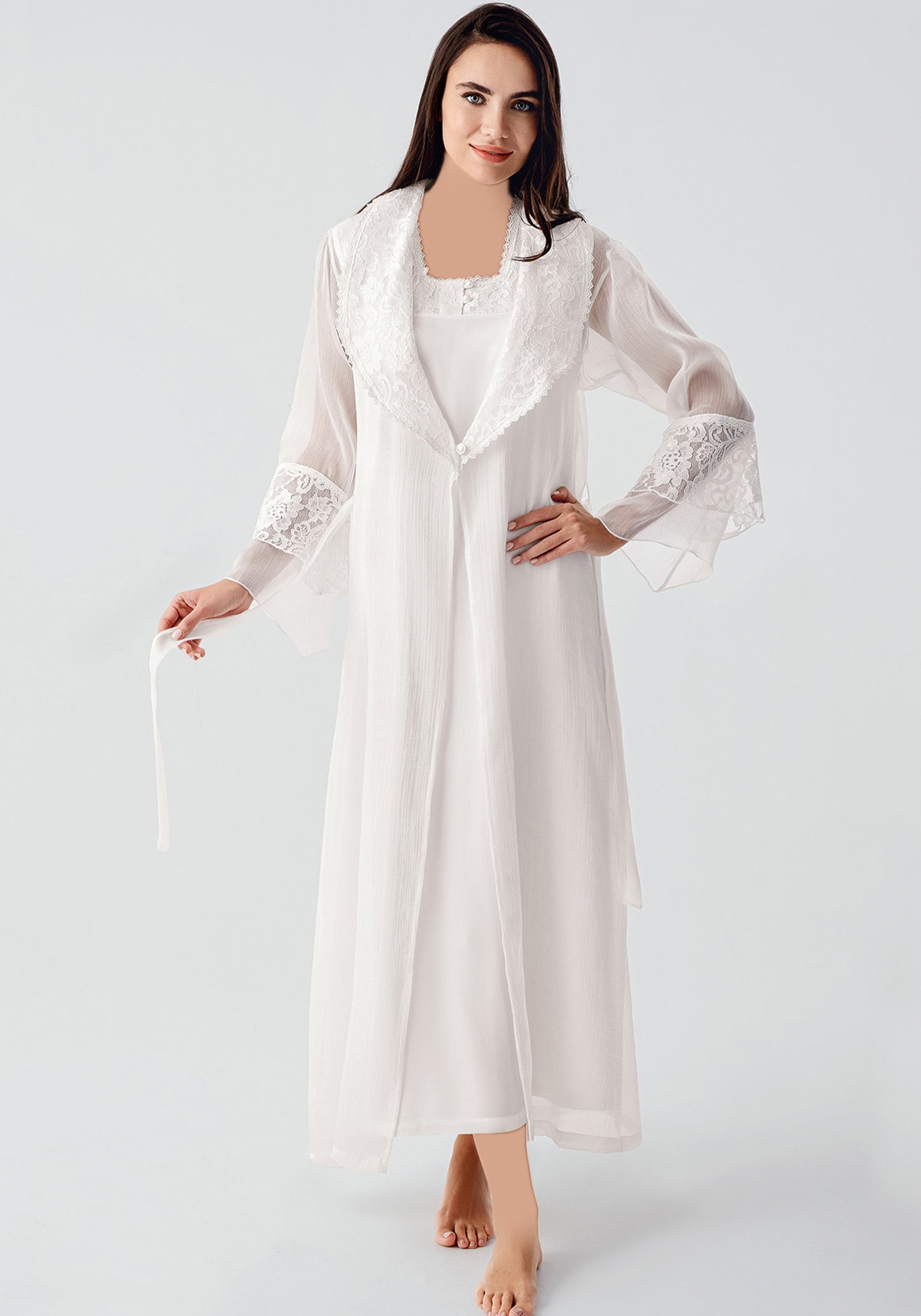 Maternal Long Robe Set