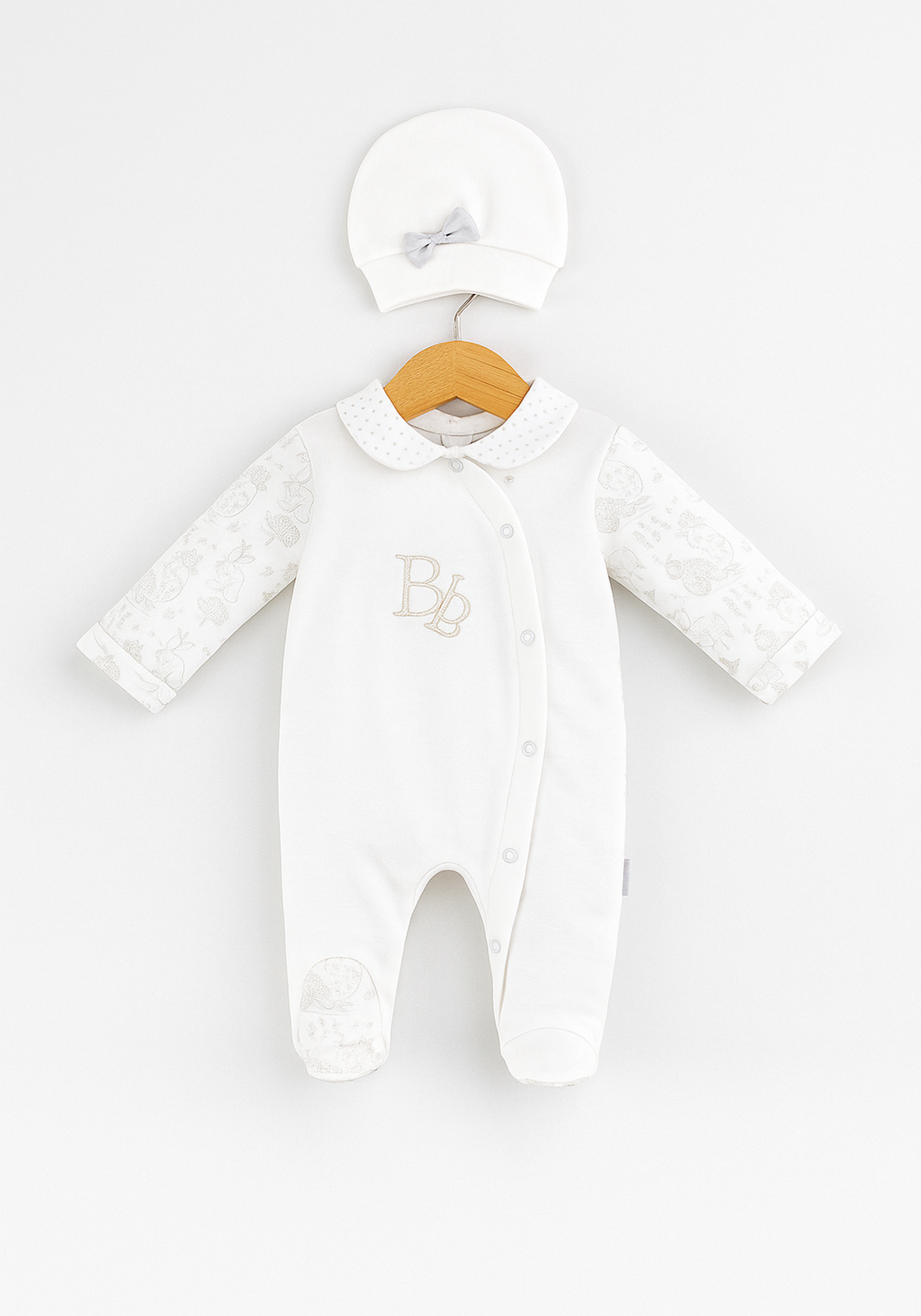 Baby Set Of 2: Romper With Cap