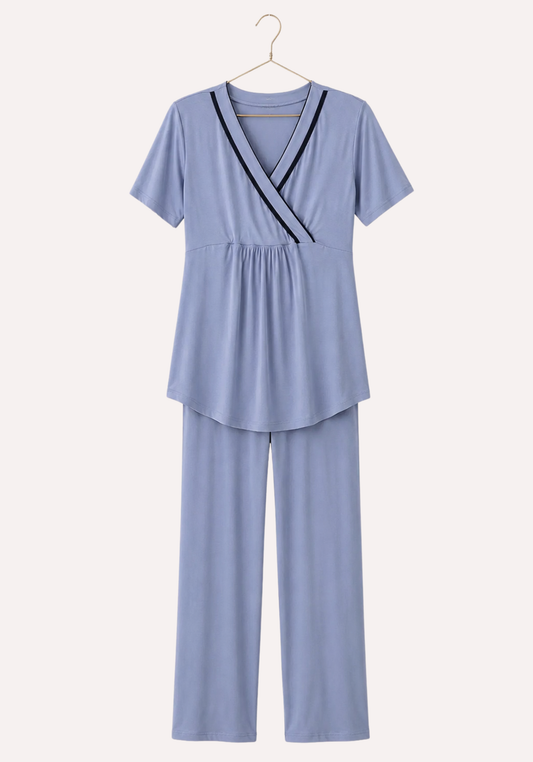 Plain Short Sleeve Pajamas