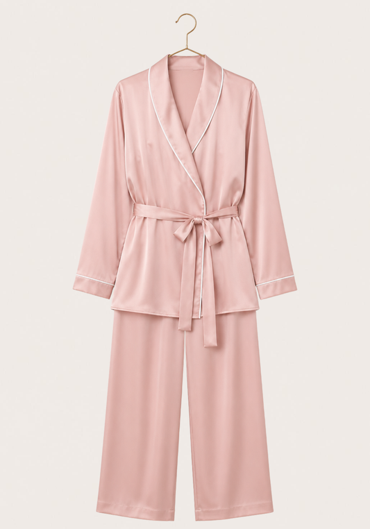 Satin Collar Button Pajama