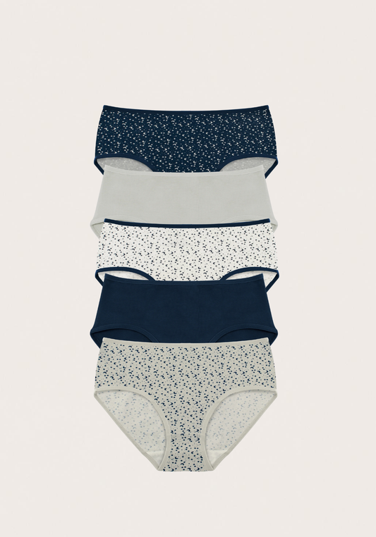 Comfy Printed Mid Pack Of 5