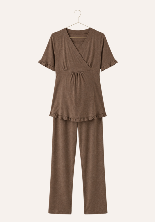 Plain Short Sleeve Pajamas