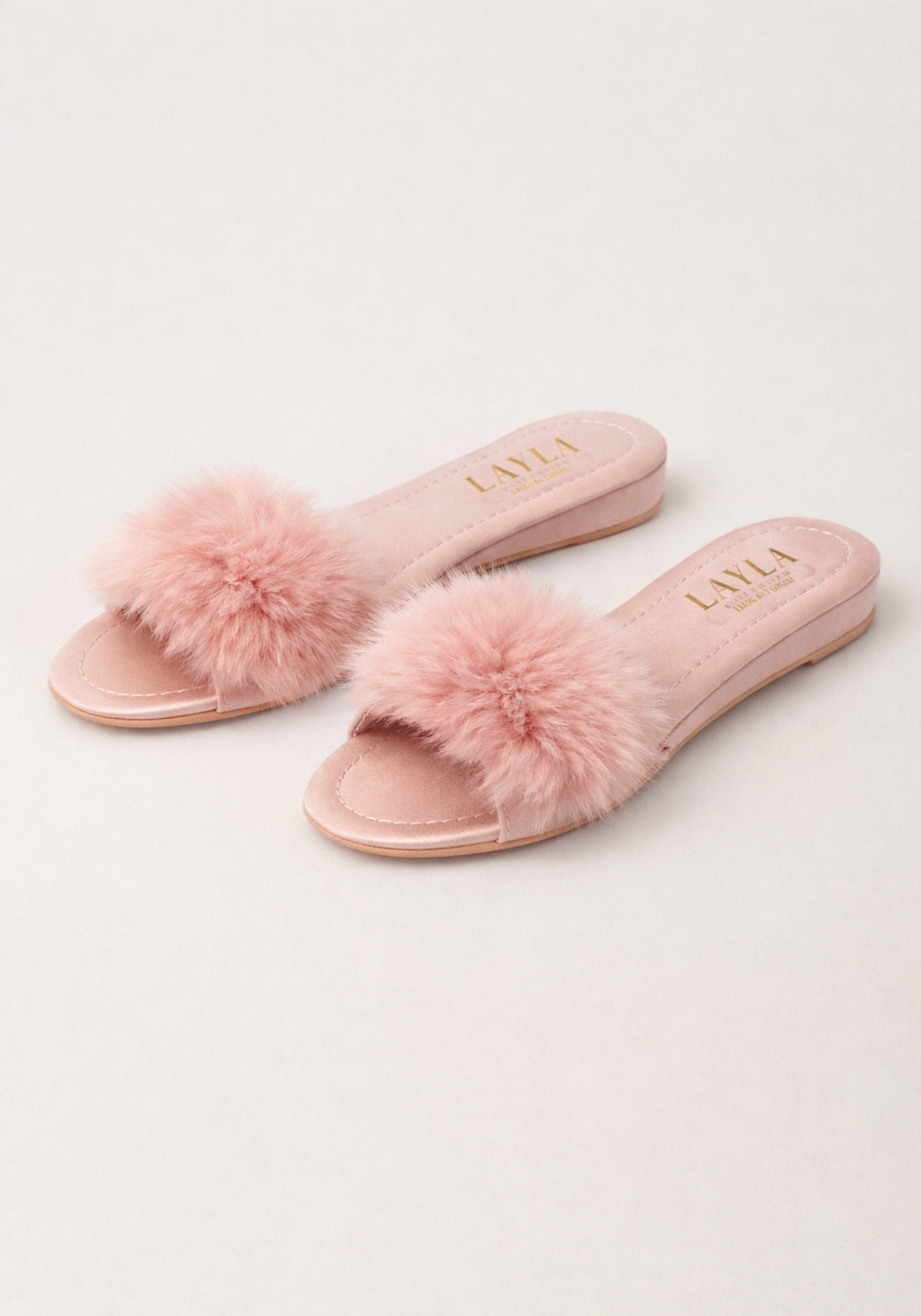 3Cm Heel With Furr Slippers