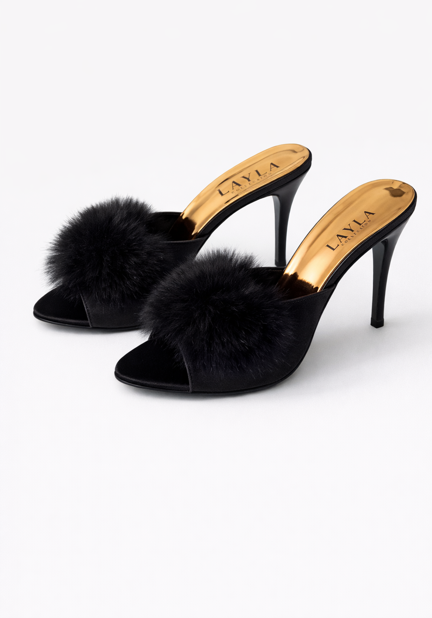 12Cm Heel With Furr Slippers