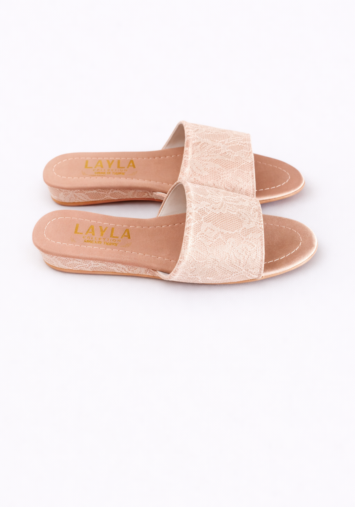 3Cm Heel With Applique Slippers