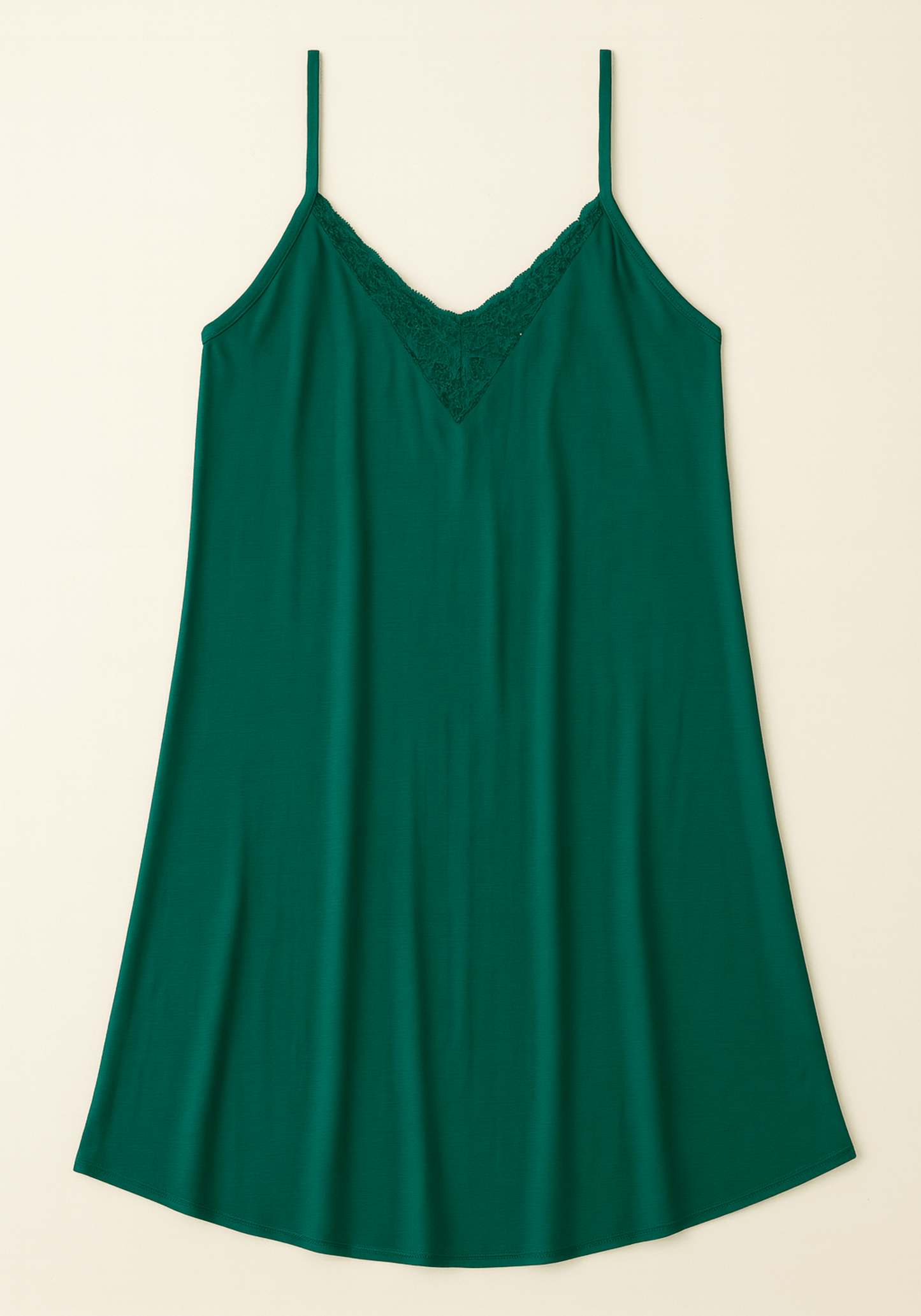 Modal Nighty: Shoulder Strap V-Lace Nighty