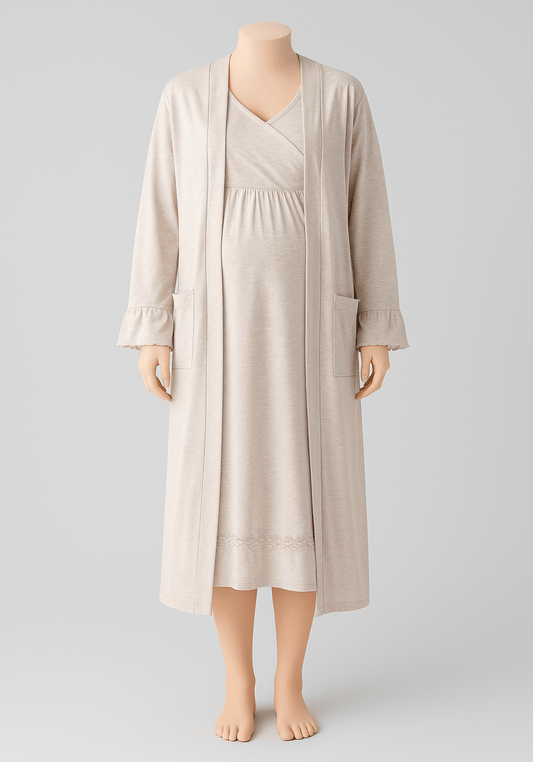 Maternal Long Robe Set