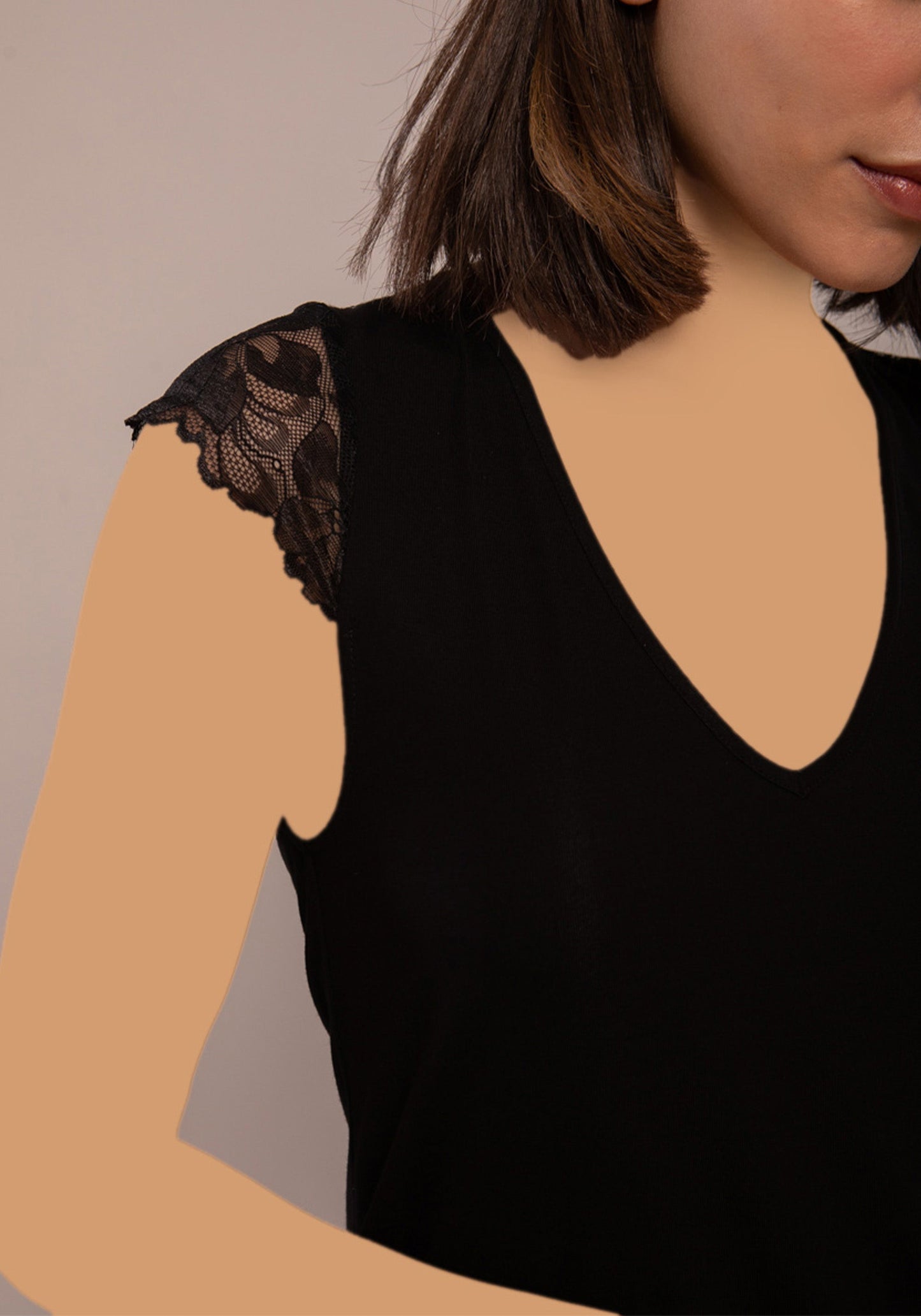 قميص نوم قصير من الدانتيل من S&L