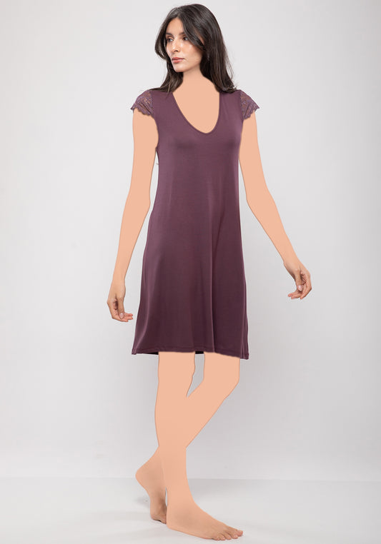 قميص نوم قصير من الدانتيل من S&L