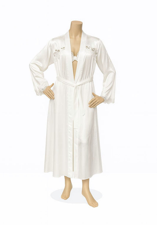 Bridal Satin Long Robe Set