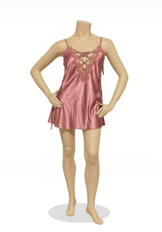 Satin Babydoll Side Dantel Openings