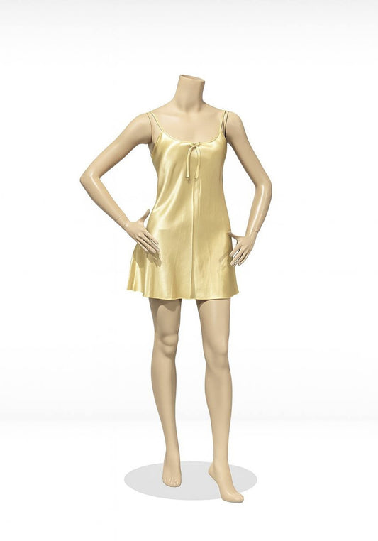 LNGR Satin Babydoll Net Straps Back