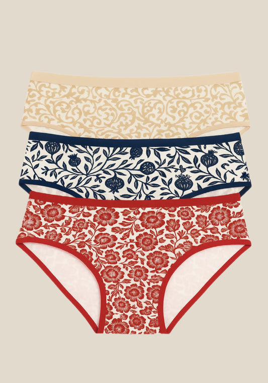 سراويل داخلية UNDR كلاسيكية مطبوعة من 3 قطع