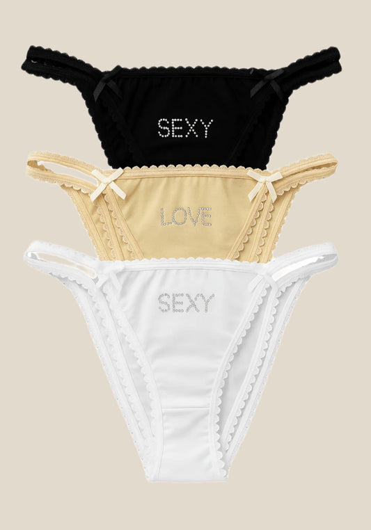 Tartar Stones With Side Elastic Straps Panties