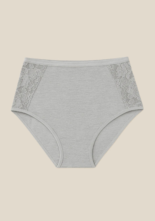 Cotton Lace Hi Waist Panties
