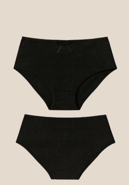 Plain Cotton Hi Waist Panties
