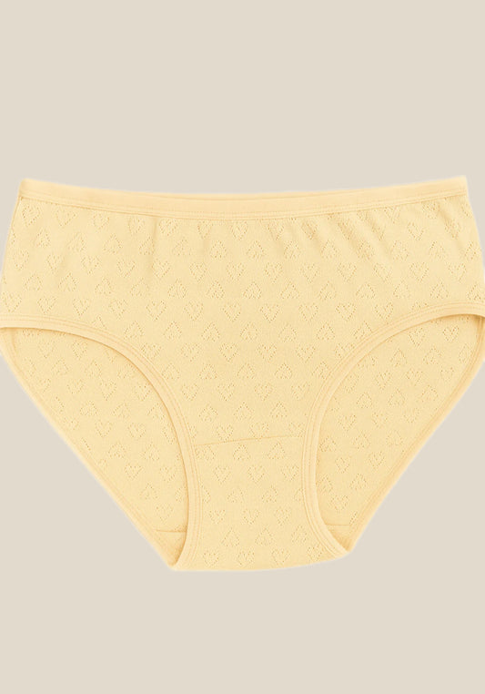 Heart Pattern Rib Panties