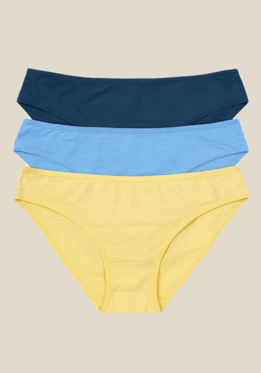 مجموعة بيكيني سادة UNDR مكونة من 3 قطع