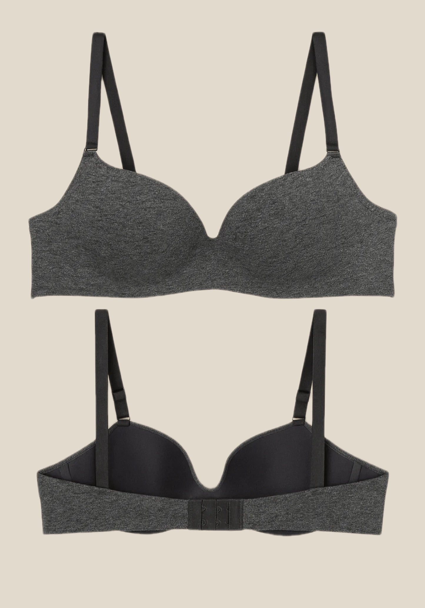 Hollow Micro Melange Jumpsuit Bra