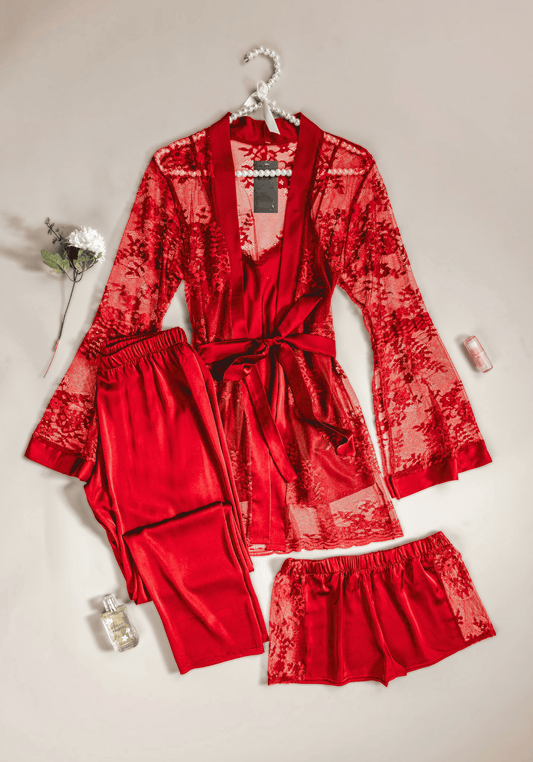 LNGR Satin 4 Piece Set