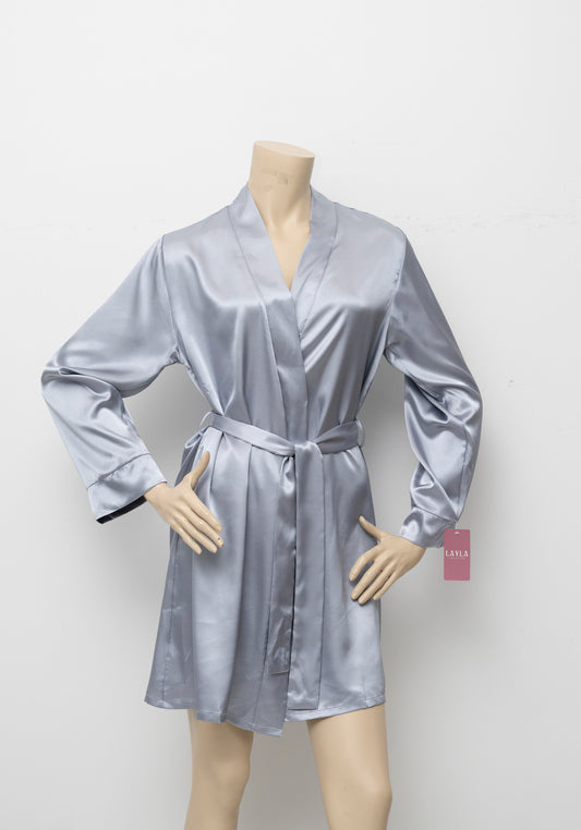 LNGR Satin Short Robe