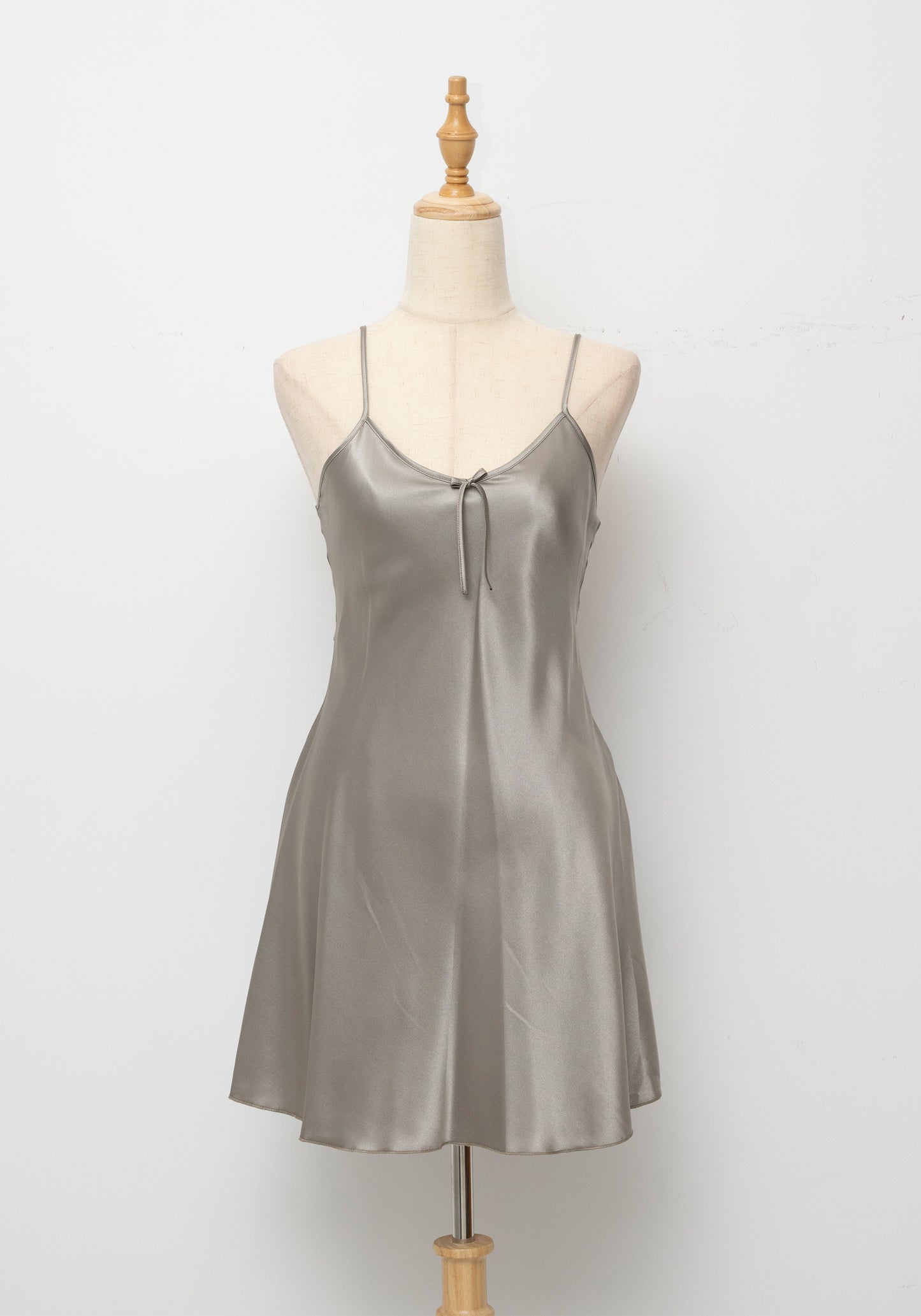 LNGR Satin Babydoll Net Straps Back