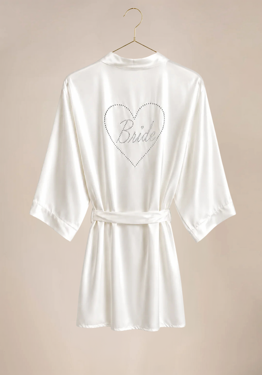 Bridal Satin Short Robe