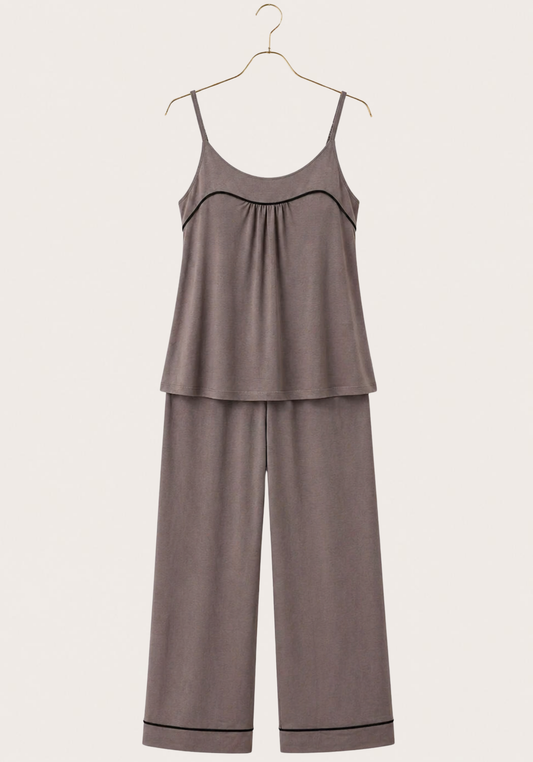 Plain Comfortable Viscose Lycra Shoulder Strap Soft Pajamas