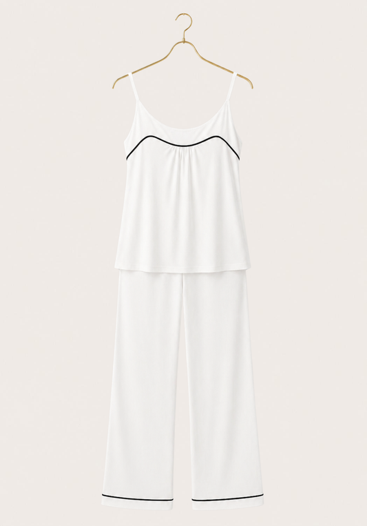 Plain Comfortable Viscose Lycra Shoulder Strap Soft Pajamas