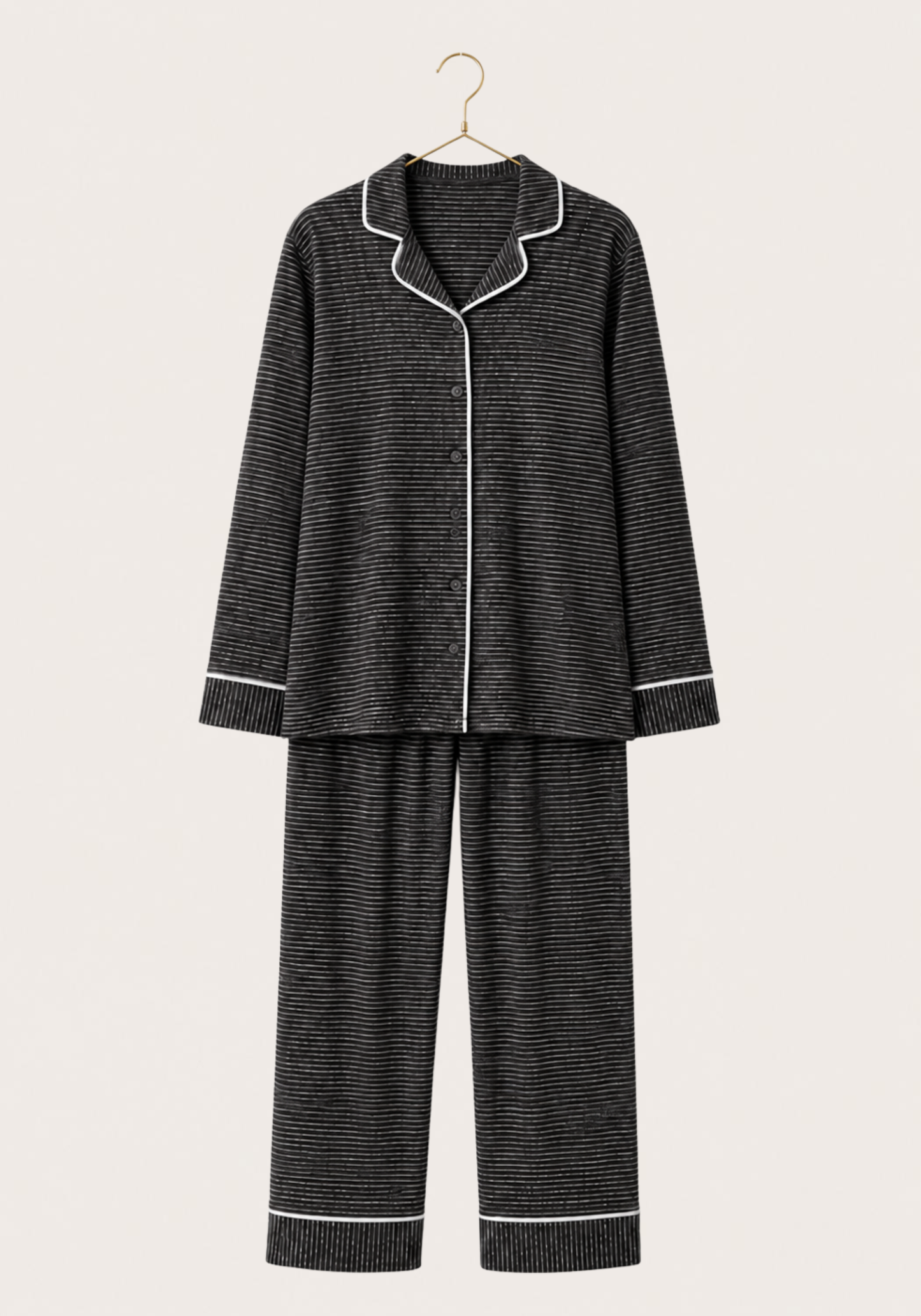 Maternal Soft Touch Collar Button Long Sleeve Pajamas